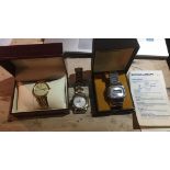 Lot of Seiko Quartz Chronograph-Boxed Rotary Quartz and Boxed Excalibur Digi Quartz Watch.