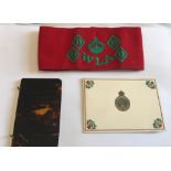 World War Two Womens Land Army Notebook&Armband and Greeting Card.