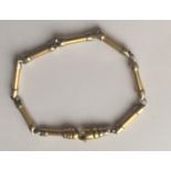 Italian 18 karat Gold Modernist Bangle 7 1/2" long - 14.4 grams.