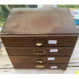 Four Drawer Cabinet of Watchmakers Watch Movements - Tools etc.