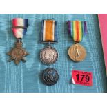 World One Trio to the 1/Gordon Highlanders. Pte J Christie 9563 plus King and Empire Badge.