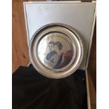 Vintage Boxed Silver Princess Anne&Mark Phillips Wedding Plate - 10" -280 grams.
