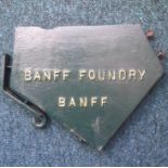 Antique Banff Foundry (Banff-Scotland) Agricultural named Plate - 27cm high and 35cm at widest.