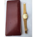 Vintage 18 karat Gold Omega Automatic De Ville - face 35mm x 32mm working condition.