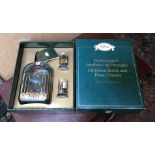 Boxed Holmegaard 1994 Christmas Bottle&Dram Glass Set - decanter 20cm tall.