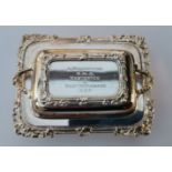 Vintage Miniature Silver Plated Riley Motor Club Entree Dish - 112mm x 87mm x 45mm.