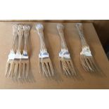 Garrard&Co Lot Solid Silver Lot of 12 Cake Forks - 6" long - 460 grams total weight.