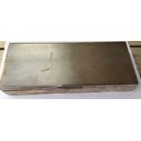 Vintage Silver Cigarette Box 9 1/2" x 4" x 1 9/16".