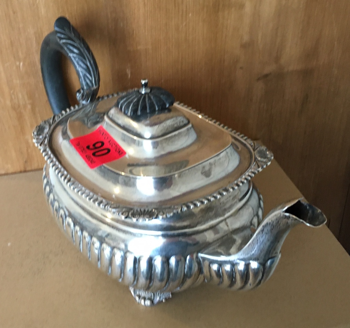 Antique Silver Teapot -11" x 6 1/4" - 690 grams. - Image 2 of 5