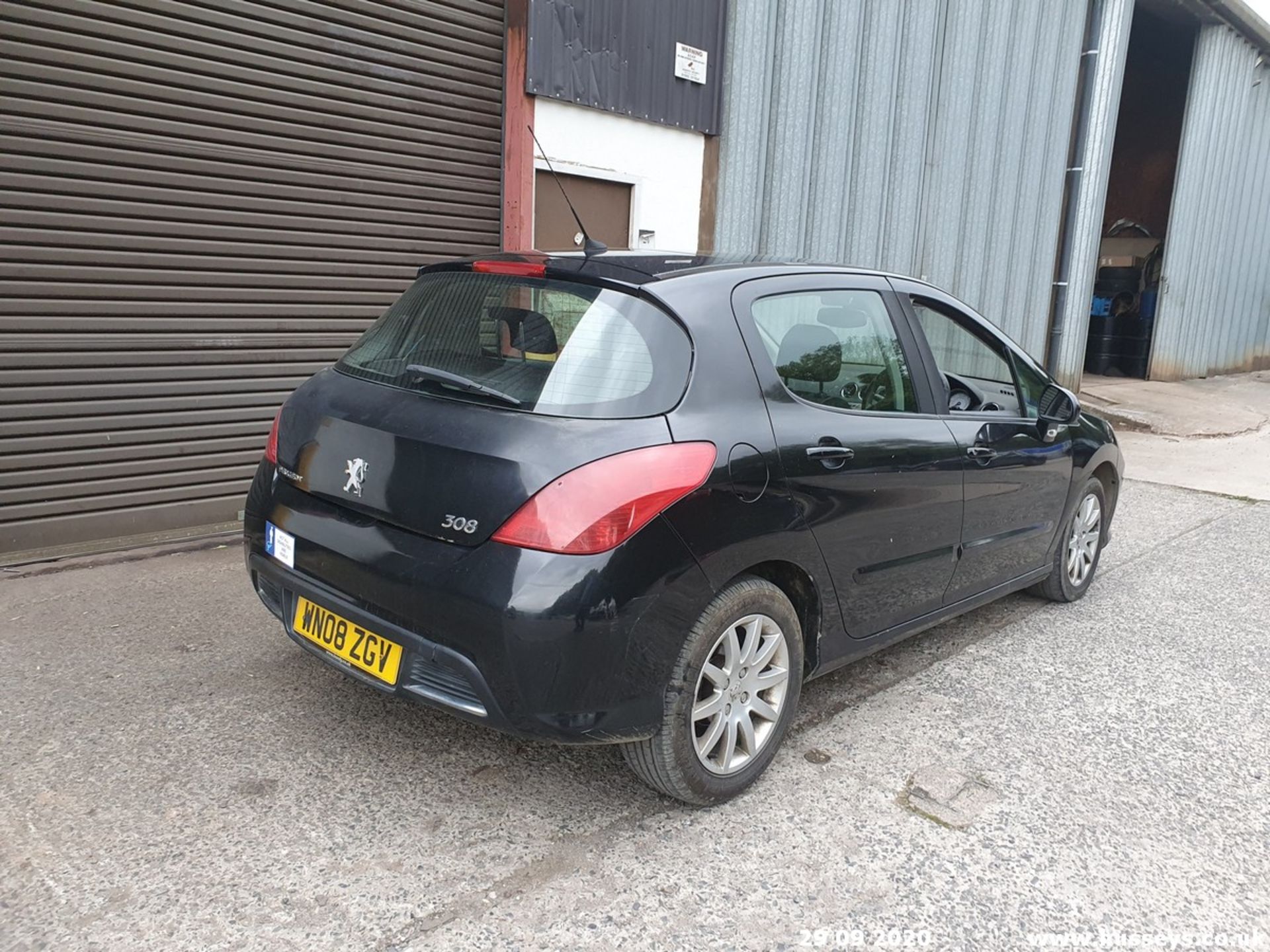 08/08 PEUGEOT 308 SE HDI 135 - 1997cc 5dr Hatchback (Black, 166k) - Image 2 of 10