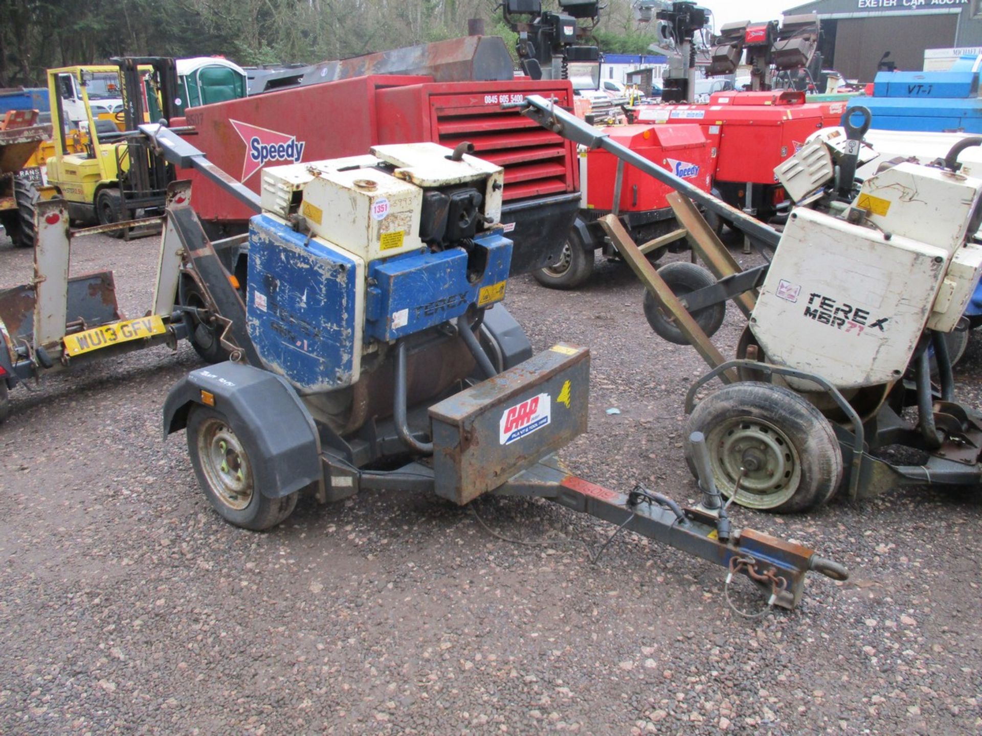 TEREX MBR71 PEDESTRIAN ROLLER C/W TRAILER