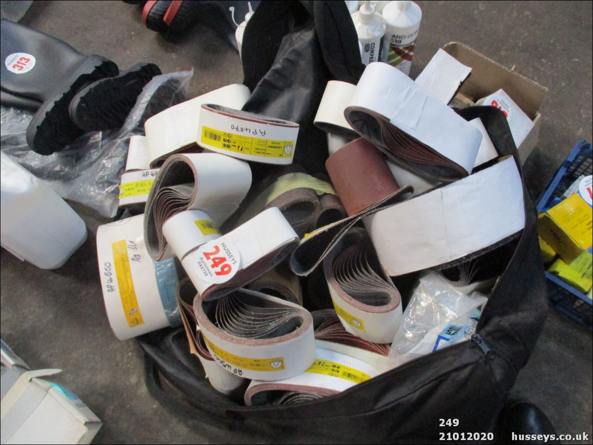 BAG OF SANDING BELTS