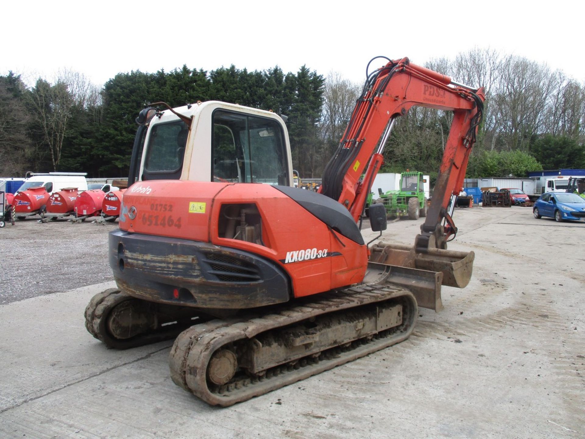 KUBOTA KX080-3 EXCAVATOR 2009 C/W 2 BUCKETS - Image 4 of 8