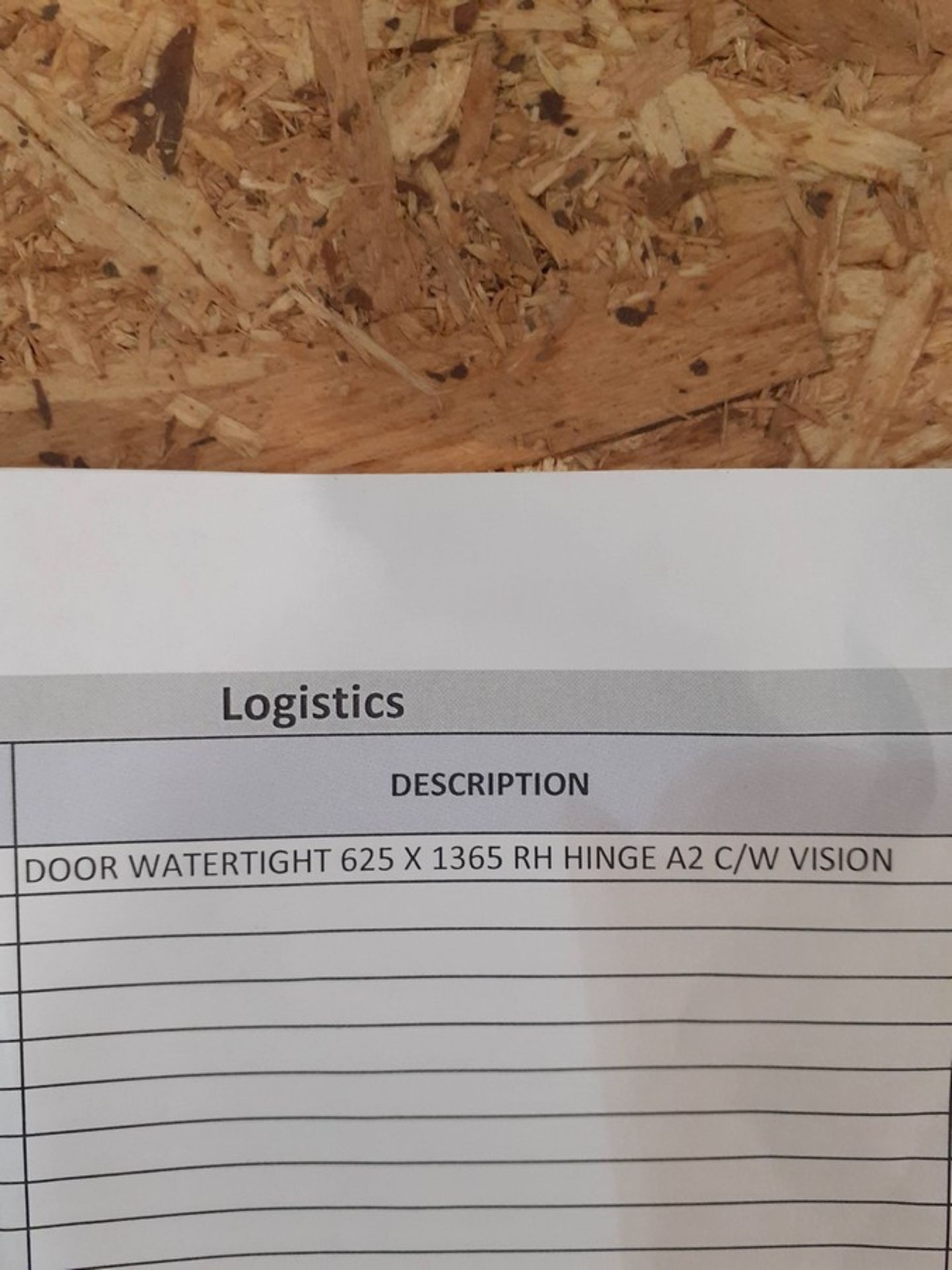 Seaglaze Watertight Door 625mm x 1365mm RH Hinge A2 c/w Vision Panel - Image 6 of 6