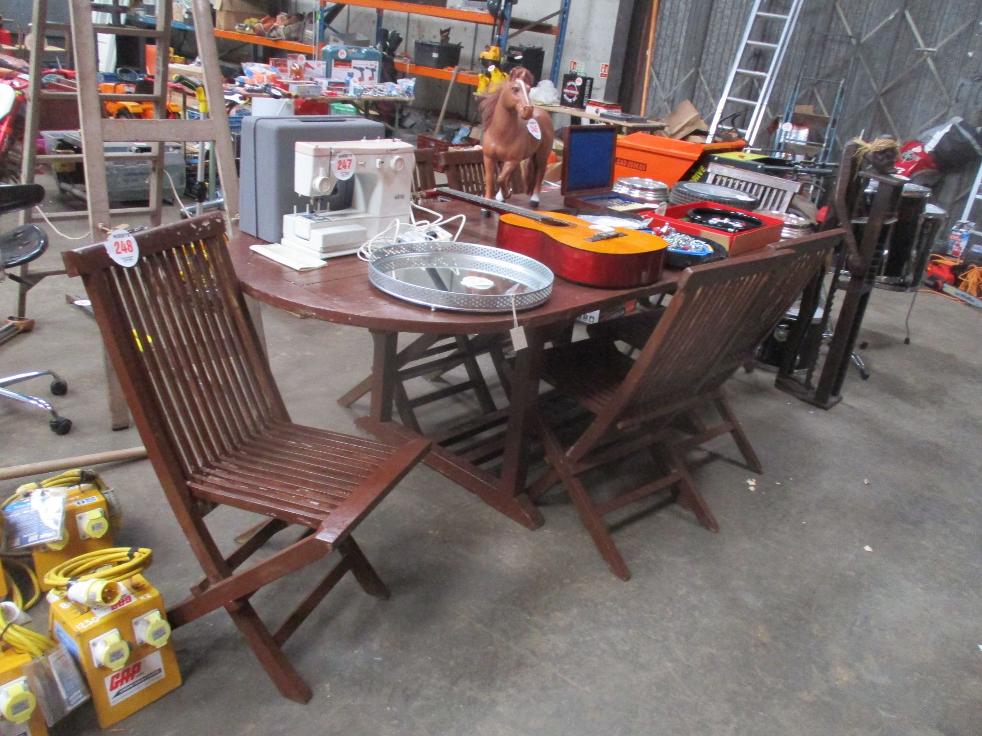 GARDEN TABLE C/W 6 CHAIRS