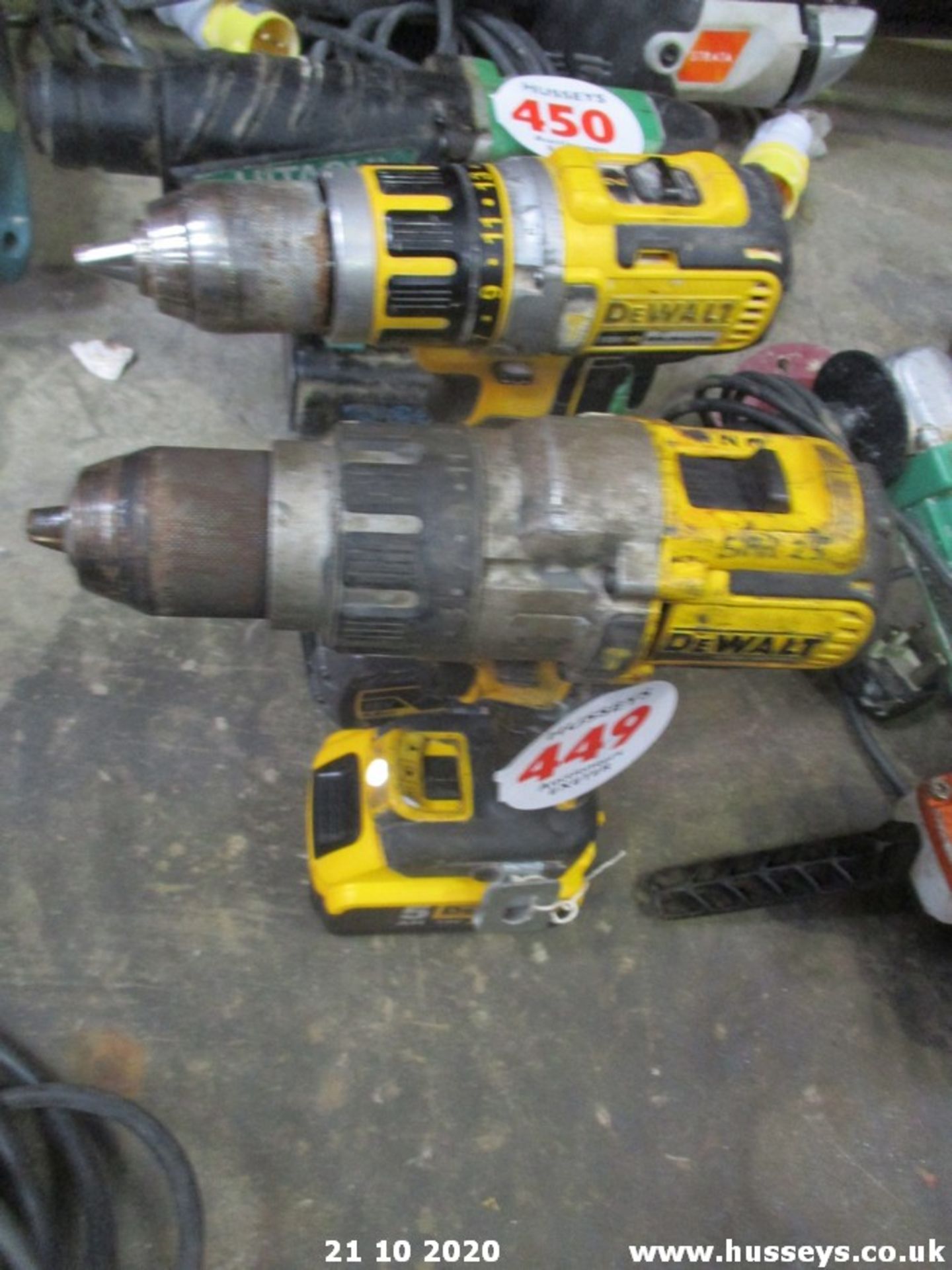 2 CORDLESS DEWALT DRILLS