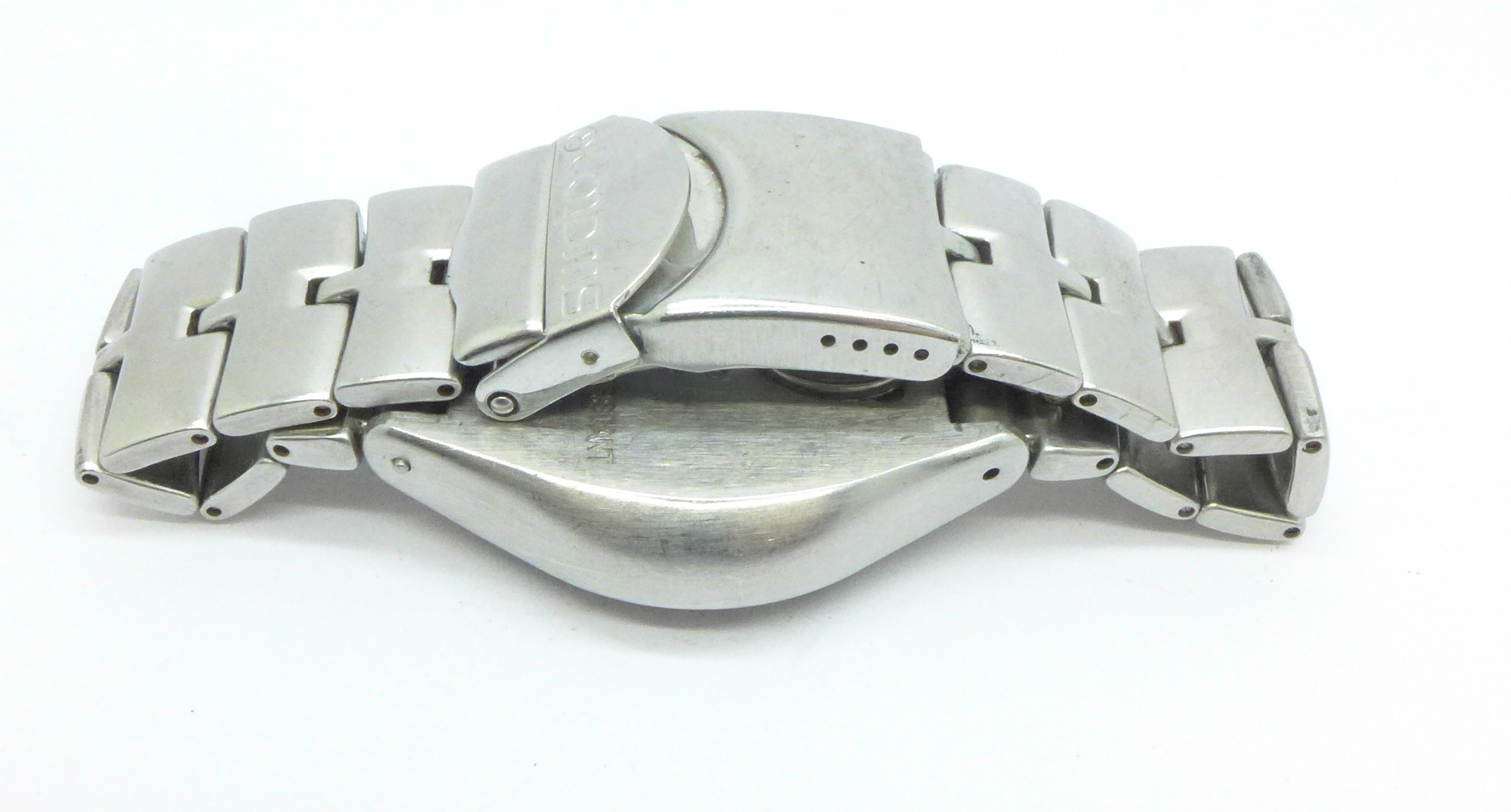 A stainless steel Swatch Irony chronograph wristwatch with date - Image 8 of 10