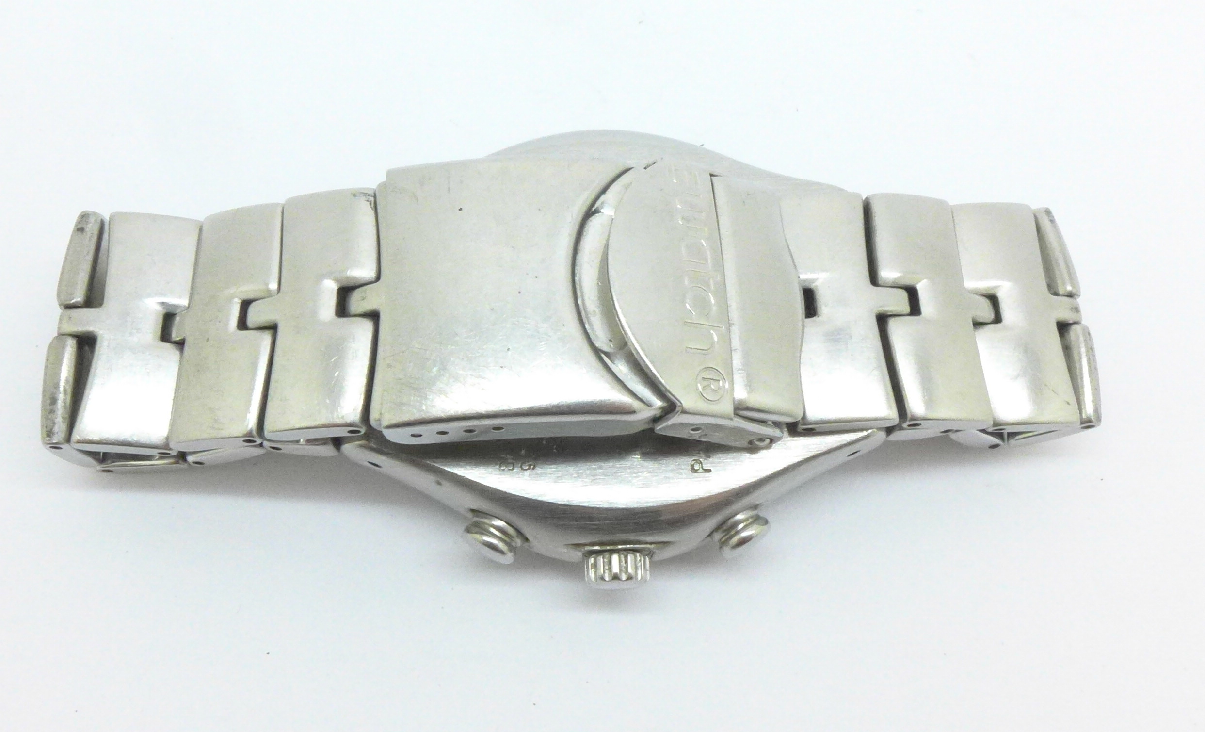 A stainless steel Swatch Irony chronograph wristwatch with date - Image 5 of 10