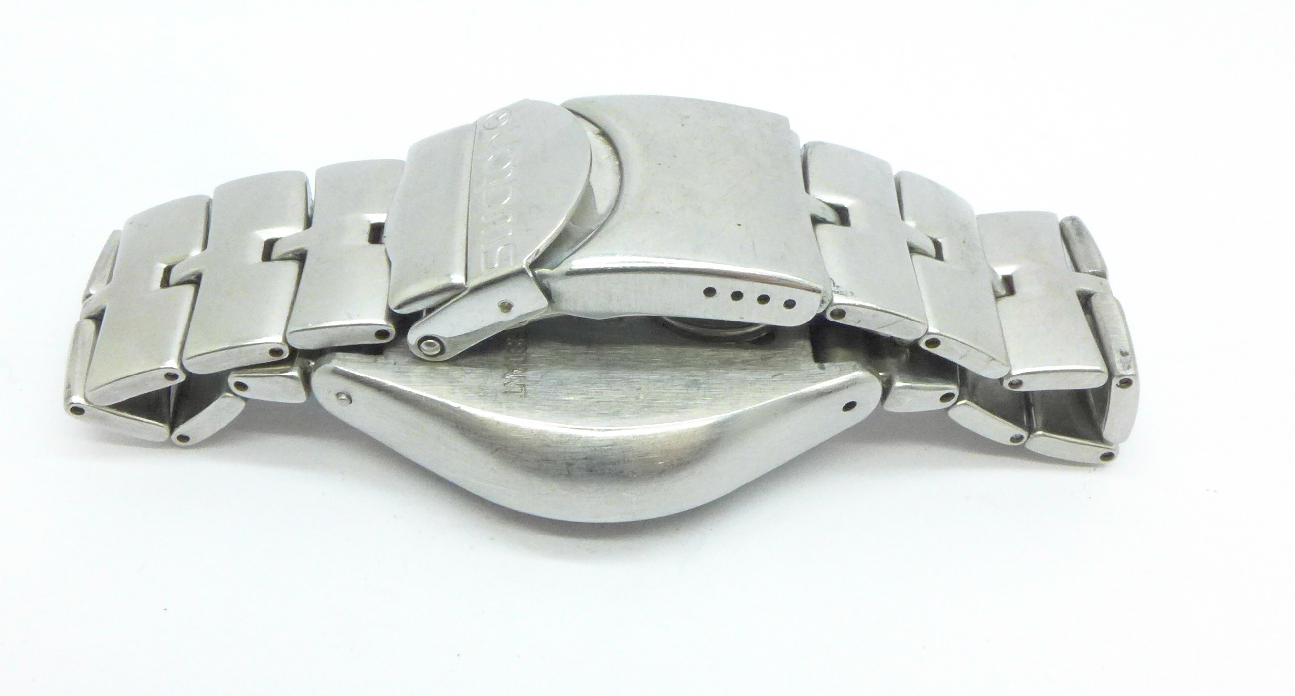 A stainless steel Swatch Irony chronograph wristwatch with date - Image 7 of 10