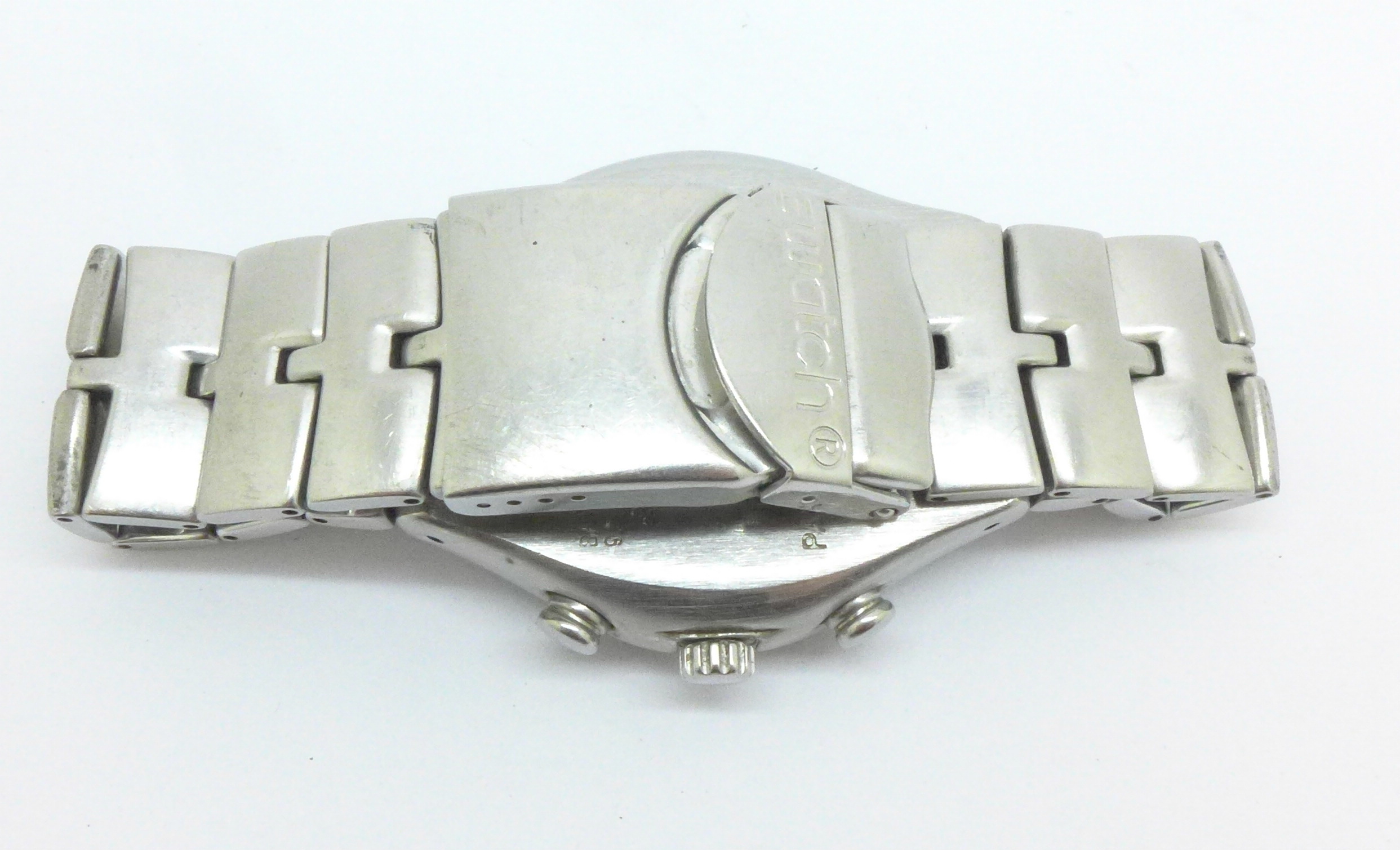 A stainless steel Swatch Irony chronograph wristwatch with date - Image 6 of 10