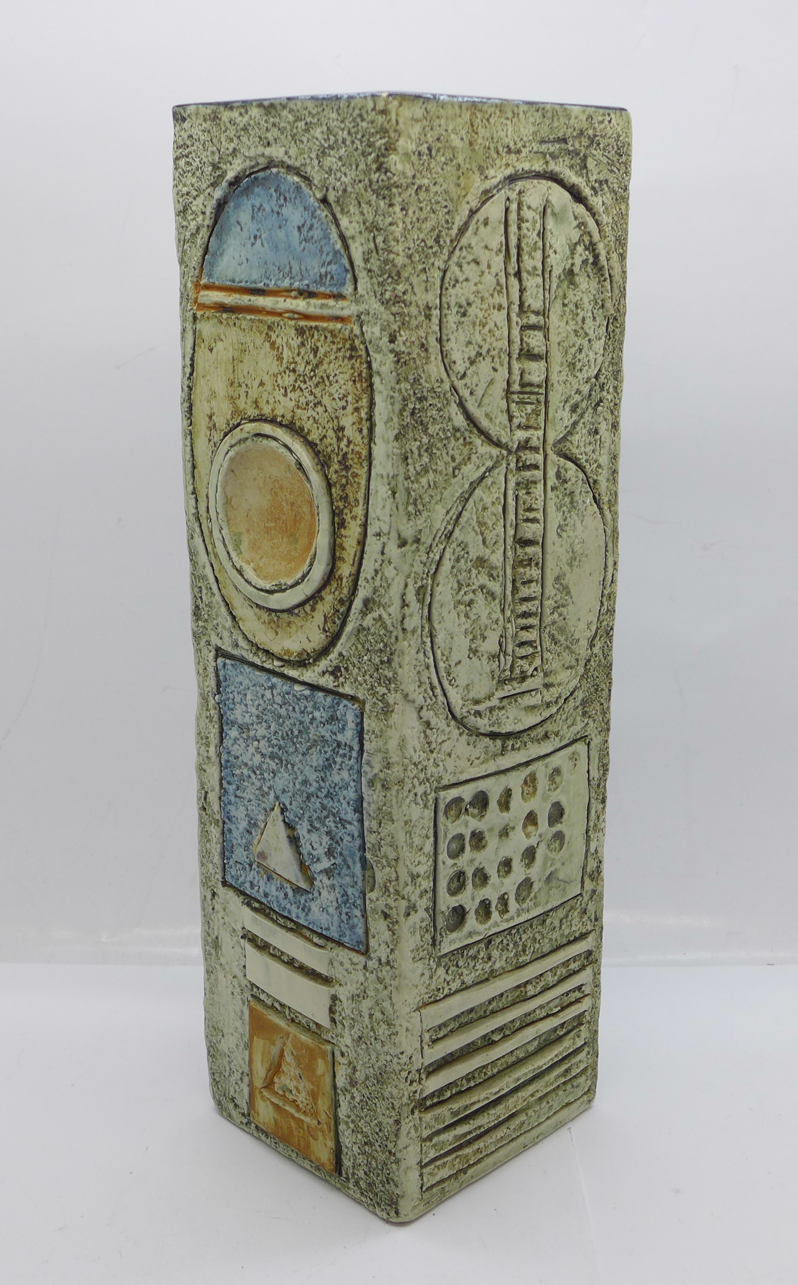 A Troika vase, initials on base, 22cm