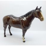 A Beswick horse, marked Quarter Horse, ear a/f