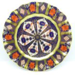 A Royal Crown Derby Old Imari pattern wavy edge plate, 22cm