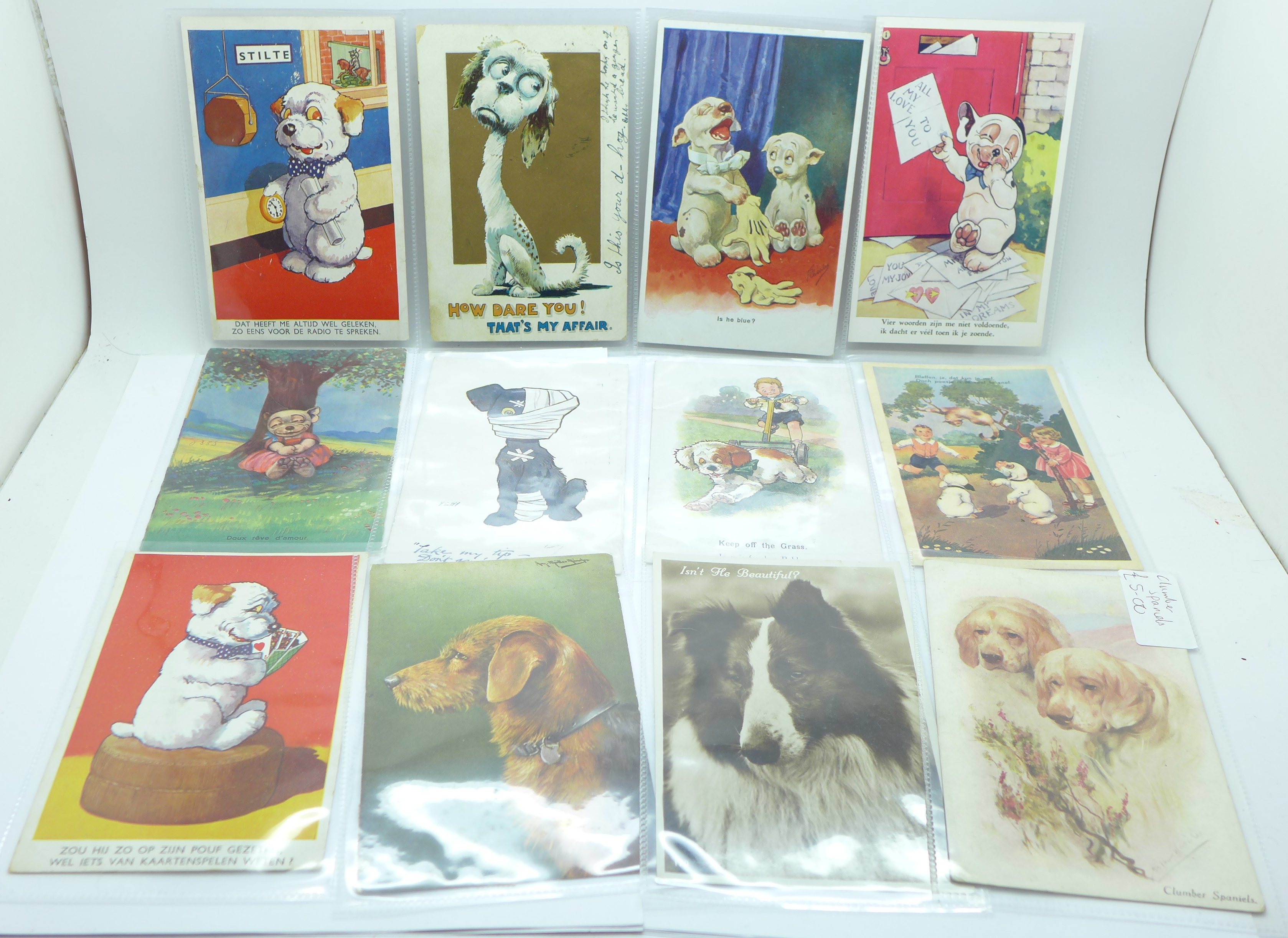 Approximately 40 dog themed postcards, some Bonzo - Image 2 of 4