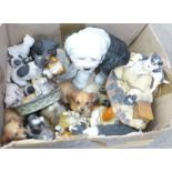 A collection of dog figures