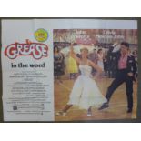 Original quad poster for the film Grease