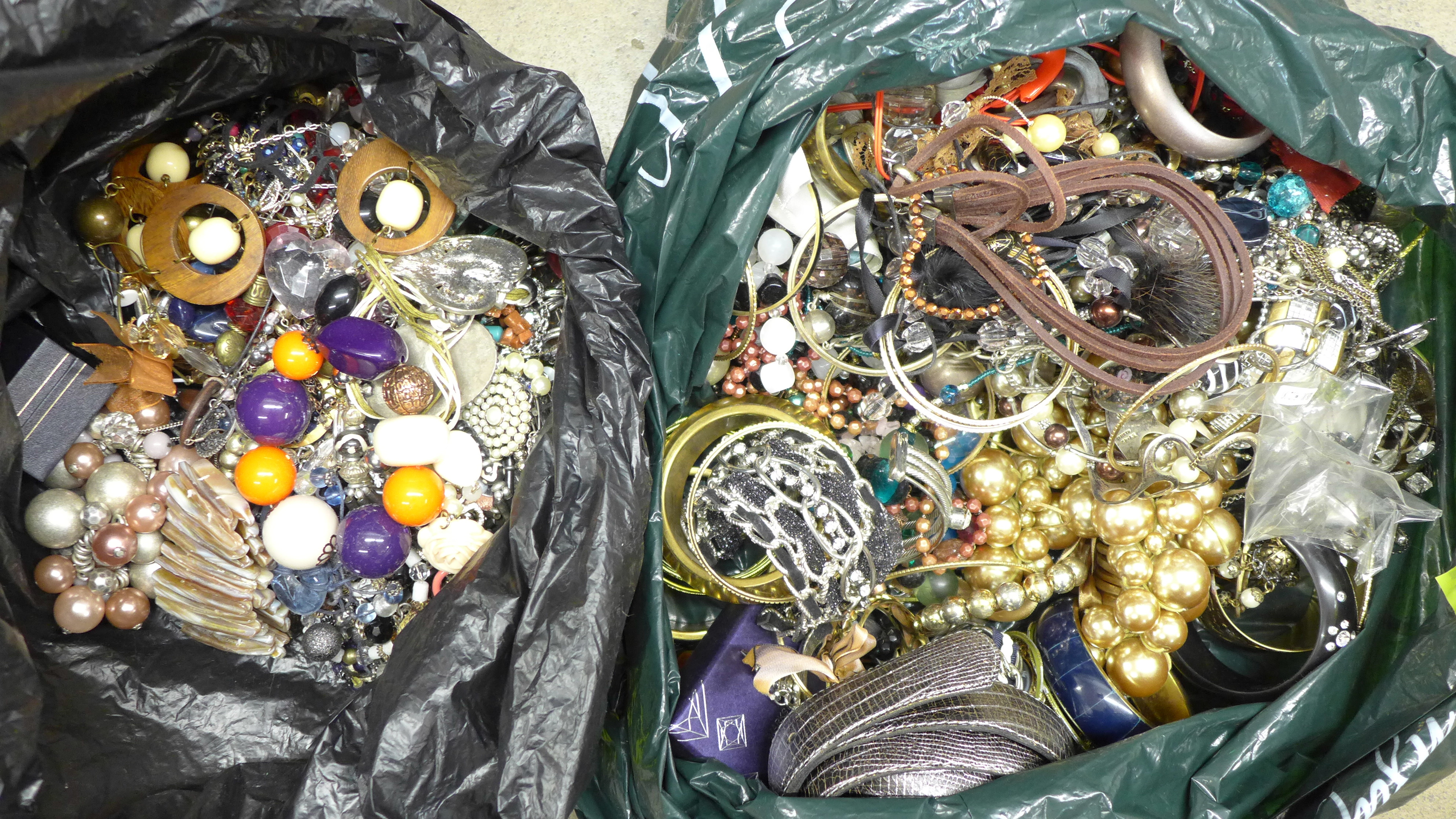 Two bags of costume and fashion jewellery