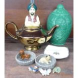 A collection of Wade china including a lidded jar, Nottingham Combined Constabulary tray, Whimsies