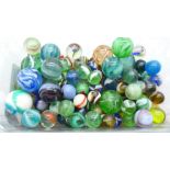 A collection of early marbles