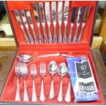 An Oneida six setting canteen of cutlery