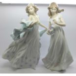 Two large Lladro figures, Summer Serenade and Treasures of the Earth, 31cm