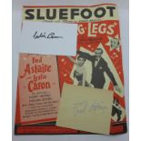 Fred Astaire and Lesley Caron autographs and sheet music