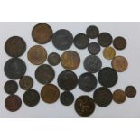 A collection of coins including Victorian and Georgian