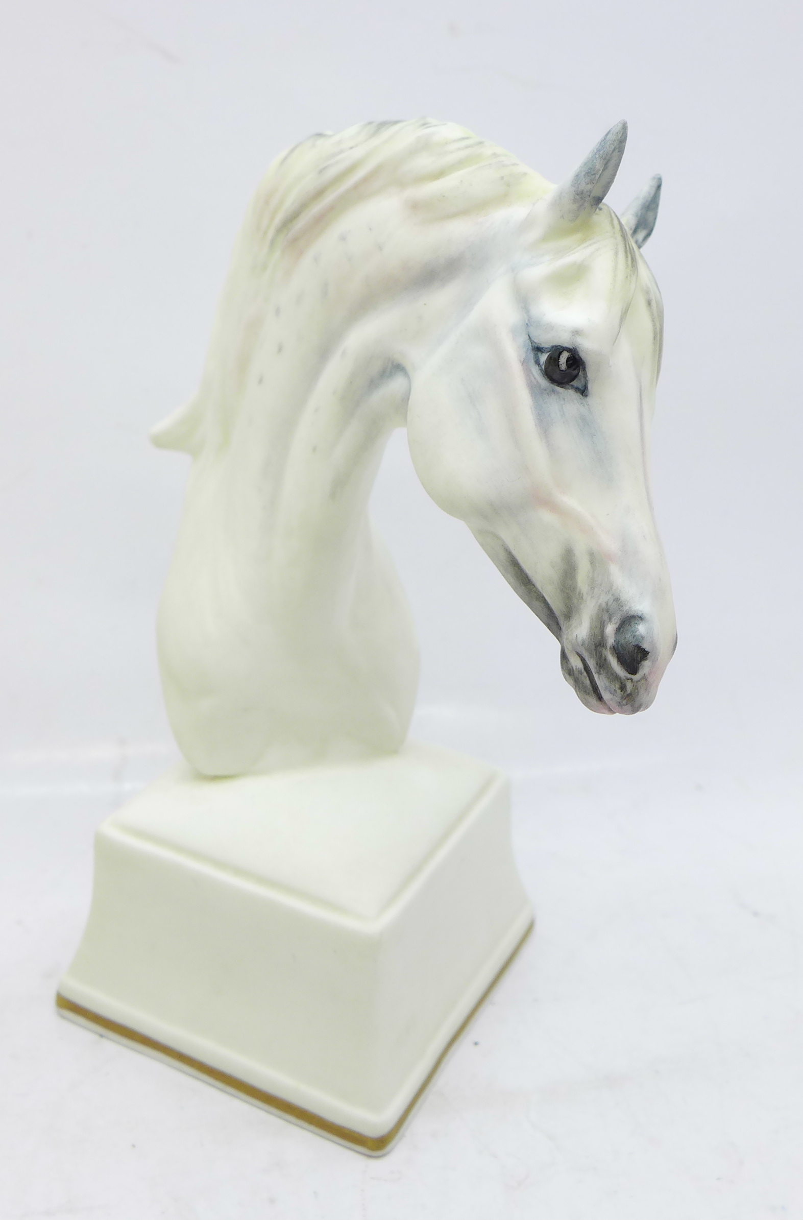 Four Royal Worcester horse busts, a Beswick foal and one other horse plaque - Image 3 of 4