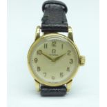 A 9ct gold cased lady's Omega wristwatch, 21mm case
