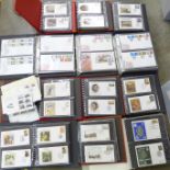 Stamps; Great Britain, box with three albums of GB first day covers 2007-2015 with many definitive