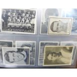 Cigarette cards; album of football cigarette and trade cards