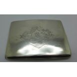 A silver card case, 103g, marked 90