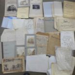 An interesting collection of plans, maps, auction catalogues and development proposals for various