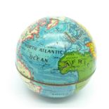 A novelty miniature globe, some a/f