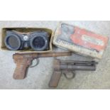 A pair of 'Catseye' goggles, a Webley Junior .177 air pistol and one other, a/f