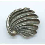 A small 925 silver shell shaped pin dish, Gianmaria Buccellatti