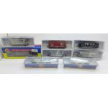 Eight Athearn N gauge model rail wagons and coaches, boxed