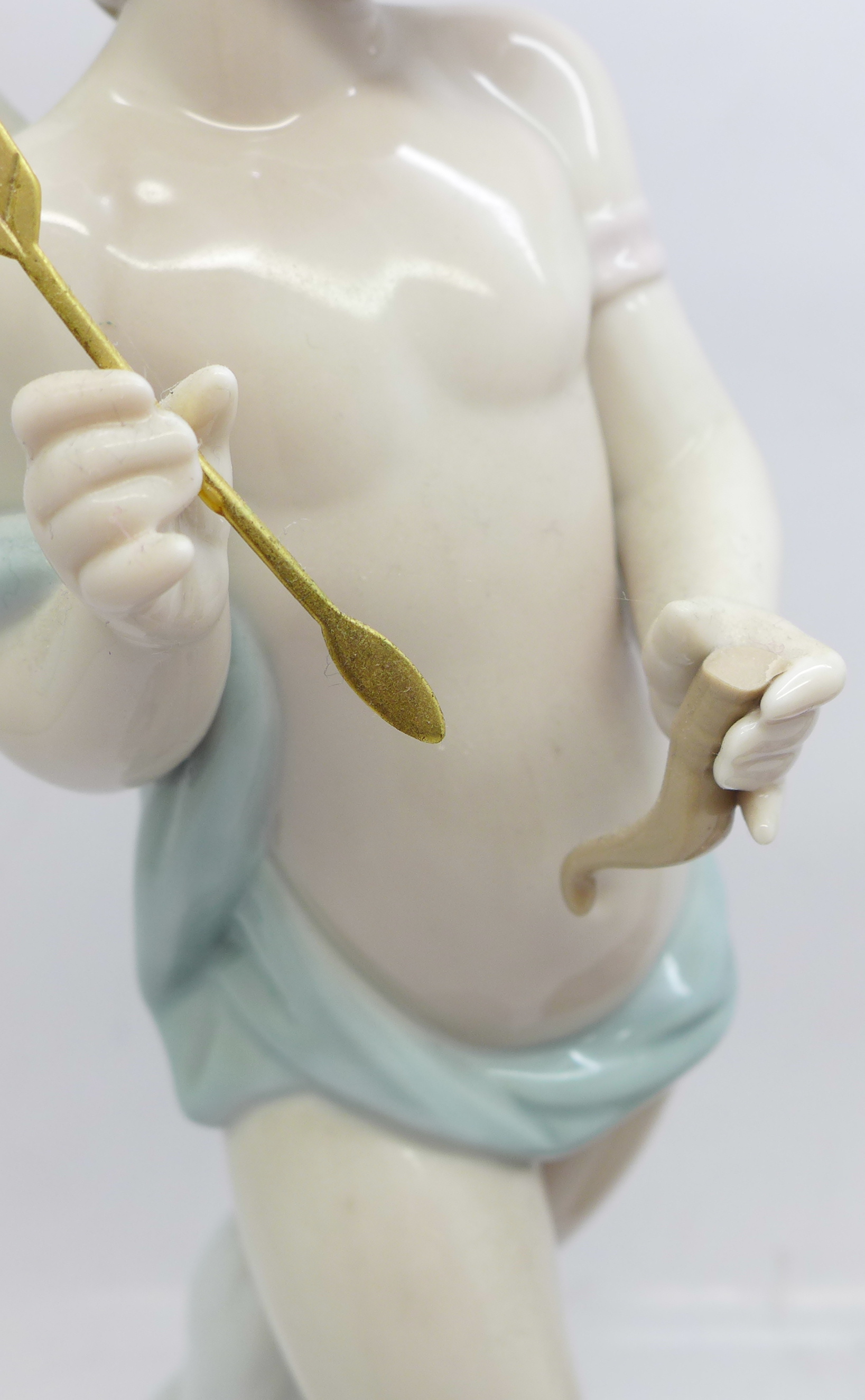 Two Lladro figures, Love Letters and Cupid's Arrow, bow a/f - Image 2 of 2