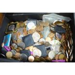 A collection of British and foreign coins and crowns, 15.64kg