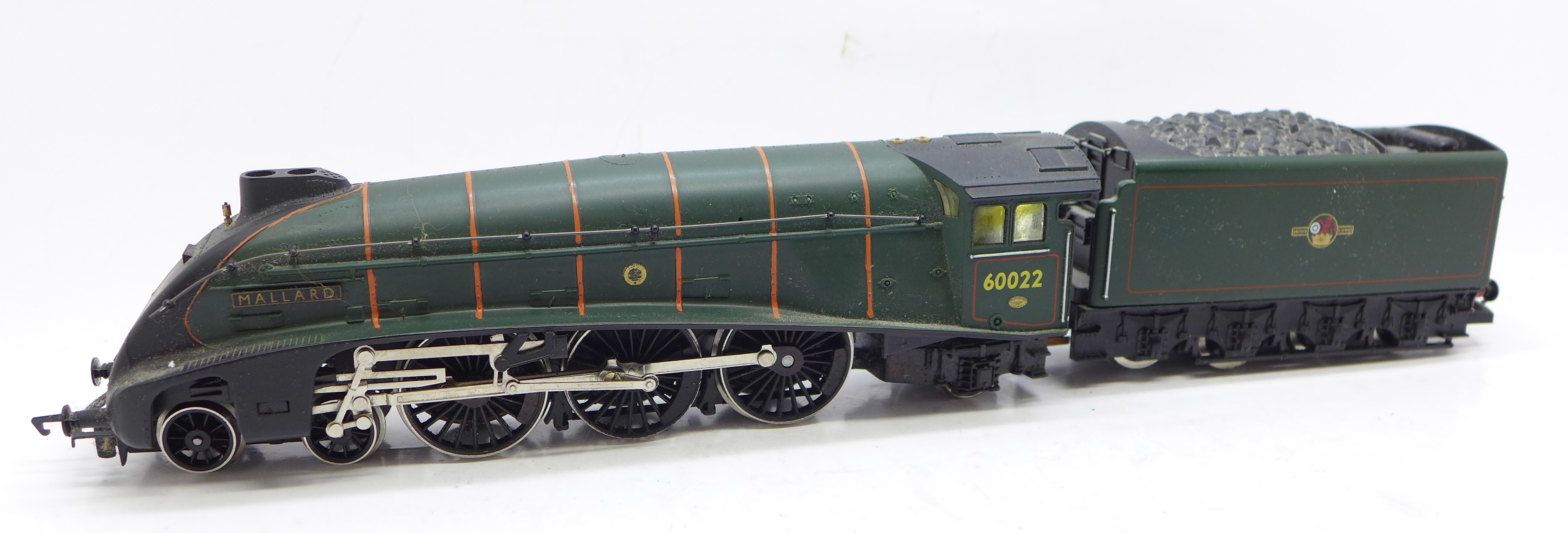 A Hornby R350 BR Class A4 4-6-2 Mallard, boxed, box a/f